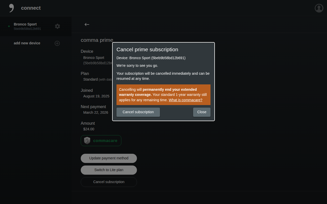 Cancel prime modal desktop