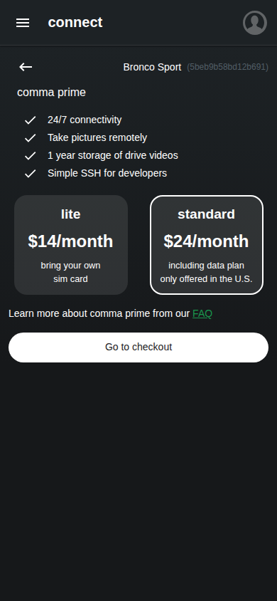 Prime checkout mobile