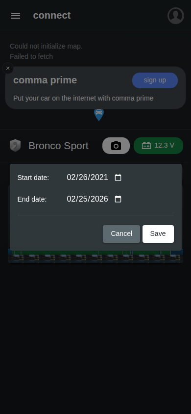 Date filter modal mobile