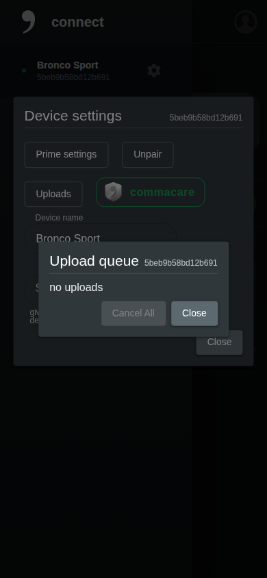 Upload queue modal mobile